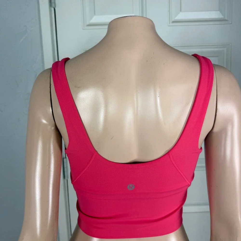 lululemon Women's Shirt 4 Align Tank top Built in bra Small Crop Padded D4-25